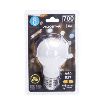 LED-lamppu A60 E27/6W/230V 330° 2700K - Aigostar
