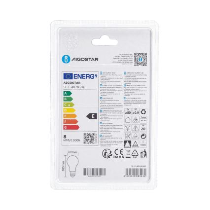 LED-lamppu A60 E27/8W/230V 330° 6500K - Aigostar