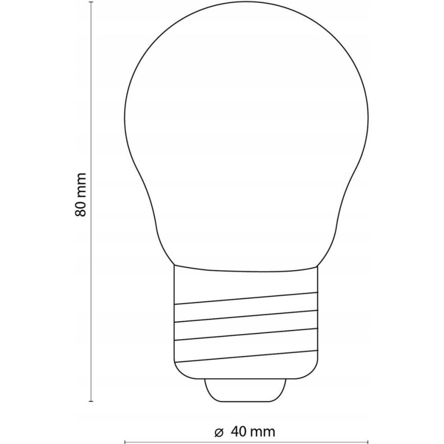 LED-lamppu AMBER G45 E27/4,5W/230V 2200K
