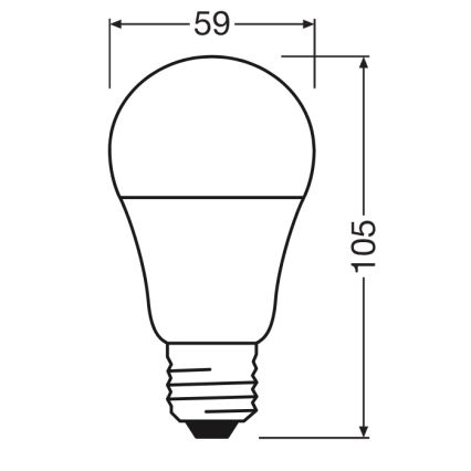 LED-lamppu CLASSIC A60 E27/8W/230V 2700K - Ledvance