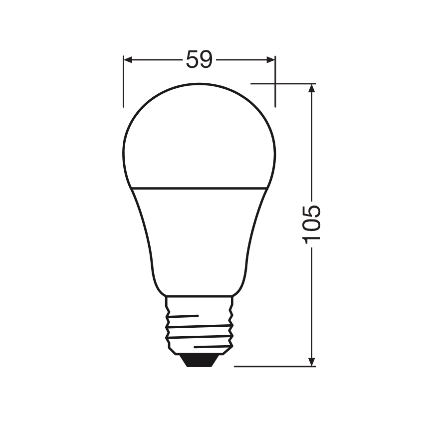 LED-lamppu CLASSIC A60 E27/8W/230V 2700K - Ledvance