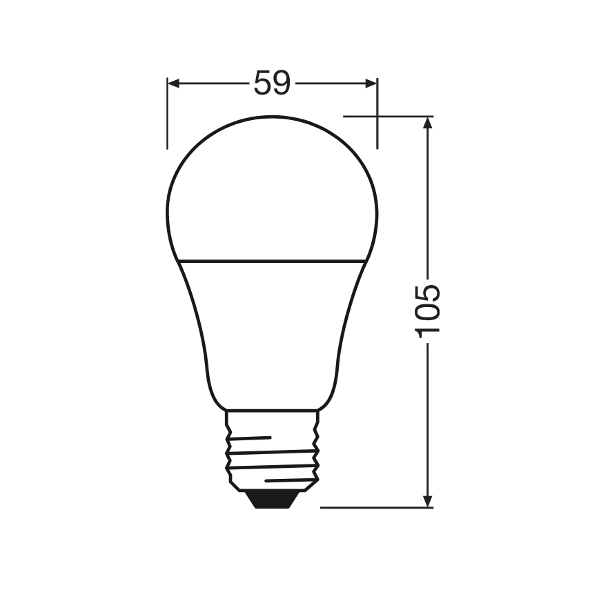 LED-lamppu CLASSIC A60 E27/8W/230V 4000K - Ledvance