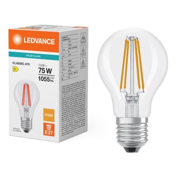 LED-lamppu CLASSIC FILAMENT A60 E27/7,5W/230V 2700K - Ledvance