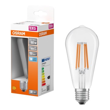 LED-lamppu CLASSIC FILAMENT E27/6,5W/230V 4000K - Osram
