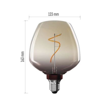 LED-lamppu DECO VINTAGE S123 E27/4W/230V 1800K