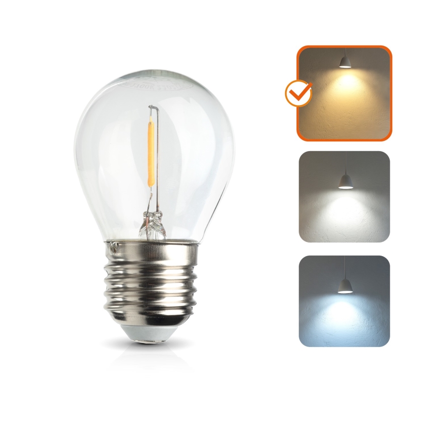 LED-lamppu E27/1,3W/230V 2700K