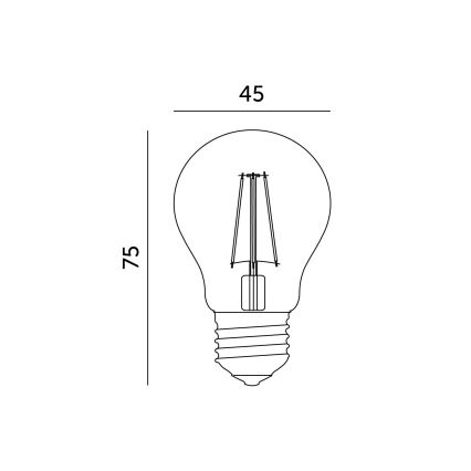 LED-lamppu E27/1,3W/230V 2700K