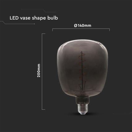 LED-lamppu FILAMENT E27/4W/230V musta