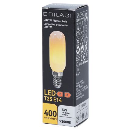 LED-lamppu FILAMENT T25 E14/4W/230V 3000K - BRILAGI