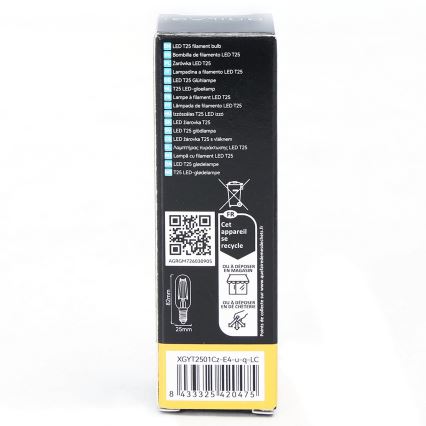 LED-lamppu FILAMENT T25 E14/4W/230V 3000K - BRILAGI
