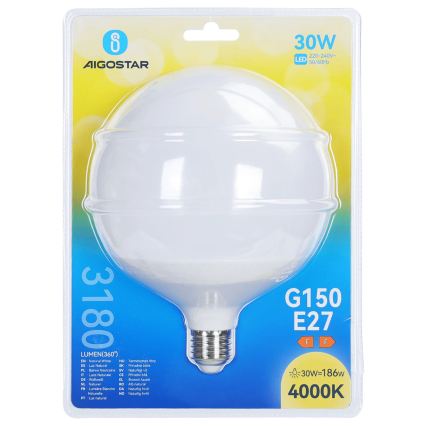 LED-lamppu G150 E27/30W/230V 4000K - Aigostar