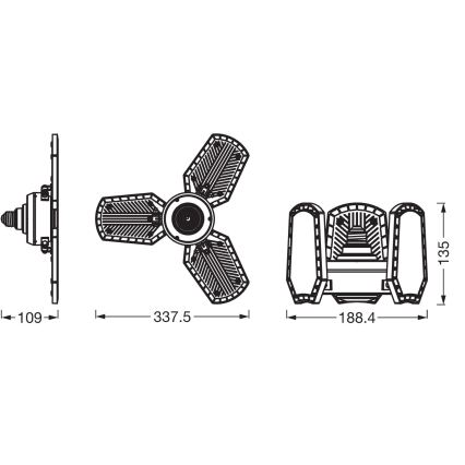LED-lamppu HIGHBAY E27/40W/230V 4000K - Osram