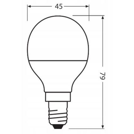 LED-lamppu kierrätetystä muovista P45 E14/4,9W/230V 4000K - Osram