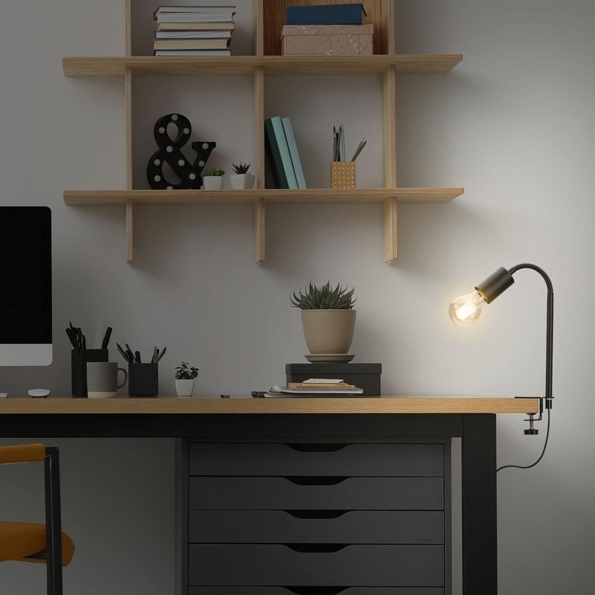 LED-lamppu klipsillä 1xE27/4,2W/230V 2700K musta