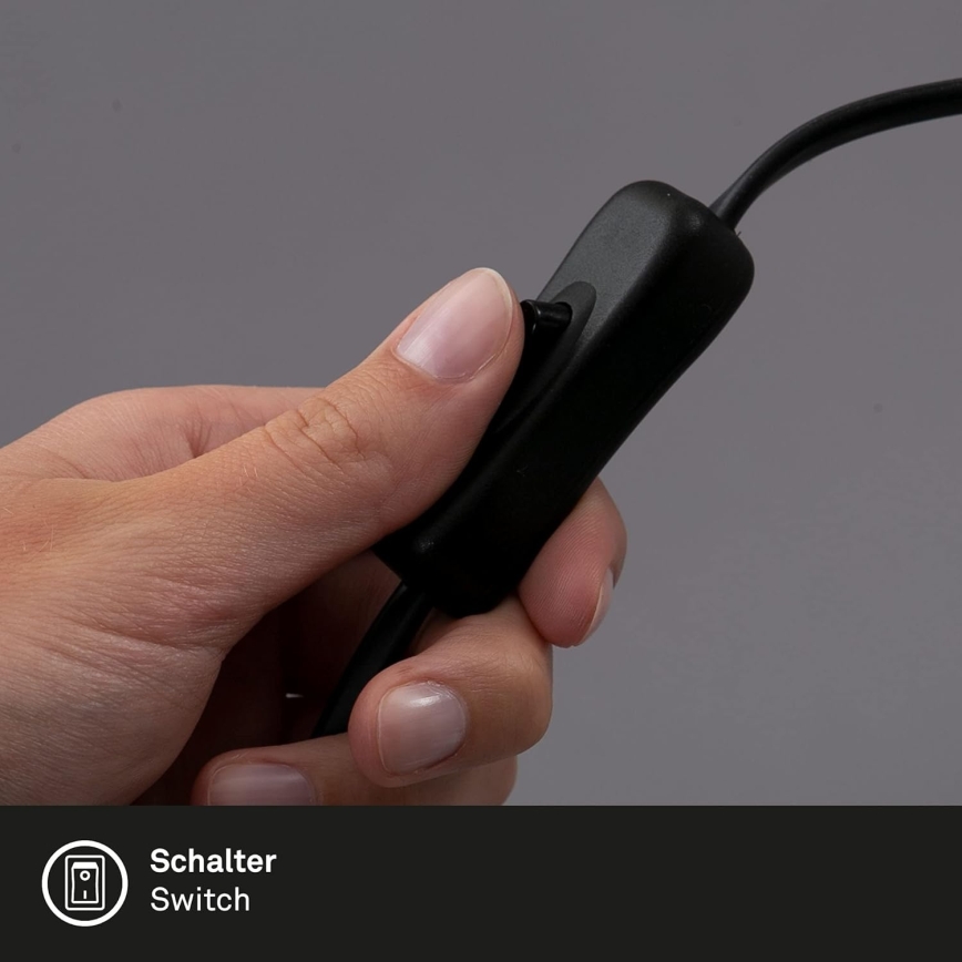 LED-lamppu klipsillä 1xE27/4,2W/230V 2700K musta