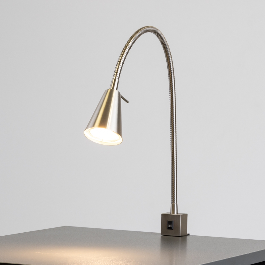 LED-lamppu klipsillä 1xGU10/4,7W/230V mattakromi