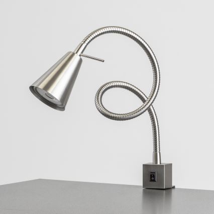 LED-lamppu klipsillä 1xGU10/4,7W/230V mattakromi