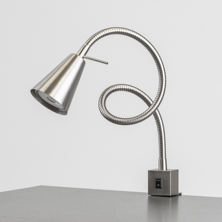 LED-lamppu klipsillä 1xGU10/4,7W/230V mattakromi