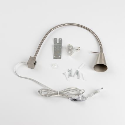 LED-lamppu klipsillä 1xGU10/4,7W/230V mattakromi