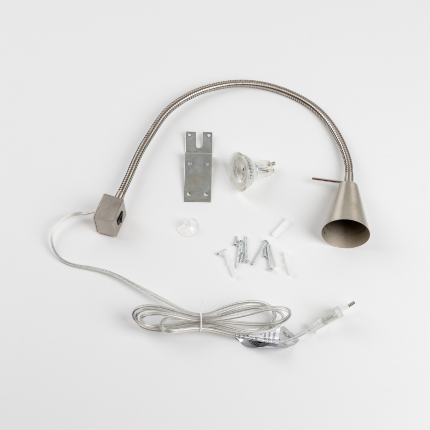 LED-lamppu klipsillä 1xGU10/4,7W/230V mattakromi