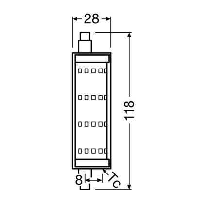 LED-lamppu R7s/13W/230V 2700K 118 mm