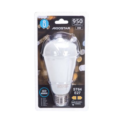 LED-lamppu ST64 E27/8W/230V 330° 6500K - Aigostar
