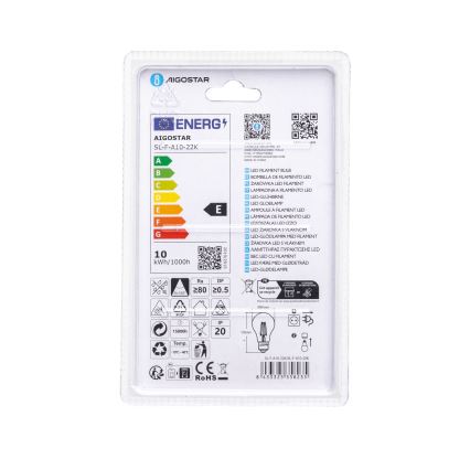 LED-lamppu VINTAGE A60 E27/10W/230V 2200K - Aigostar