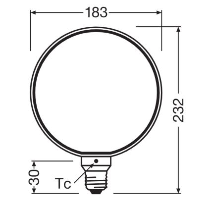 Himmennettävä LED-polttimo VINTAGE FILAMENT E27/4W/230V 1800K - Osram