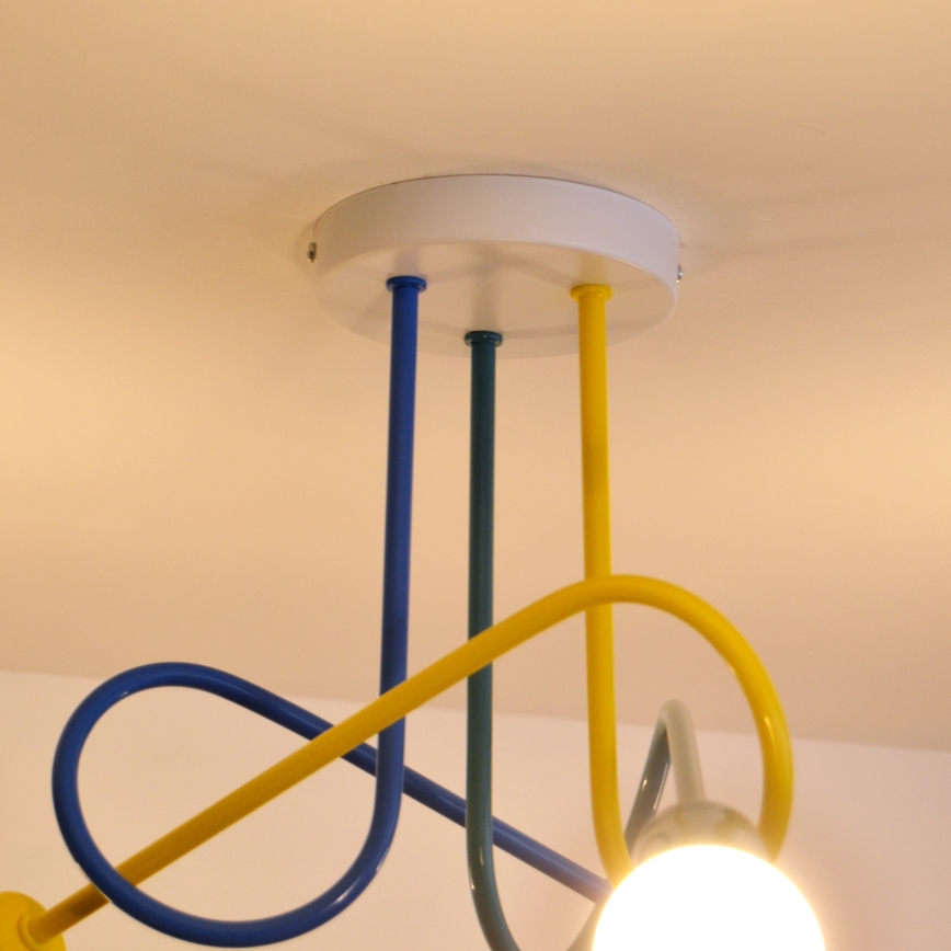 LED Lasten pinta-asennettava kattovalaisin OXFORD 3xE27/15W/230V