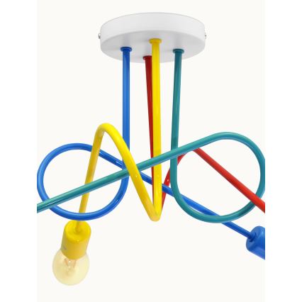 LED Lasten pinta-asennettava kattovalaisin OXFORD 4xE27/10W/230V