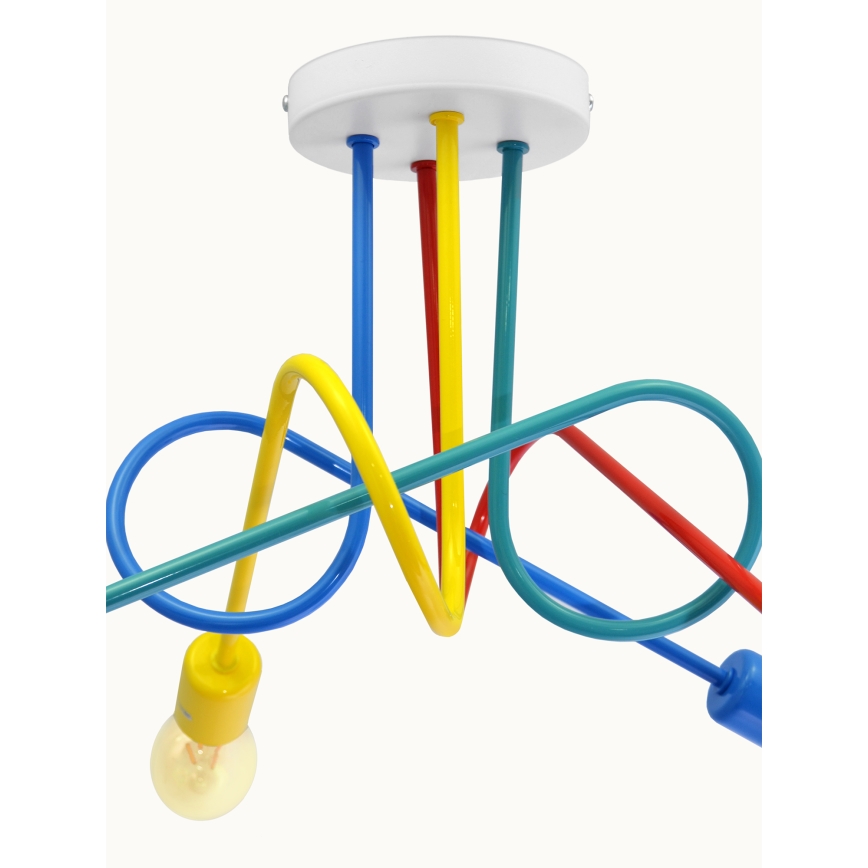 LED Lasten pinta-asennettava kattovalaisin OXFORD 4xE27/10W/230V