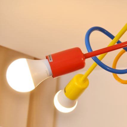 LED Lasten pinta-asennettava kattovalaisin OXFORD 5xE27/15W/230V