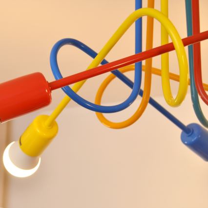 LED Lasten pinta-asennettava kattovalaisin OXFORD 5xE27/15W/230V