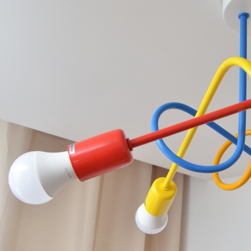 LED Lasten pinta-asennettava kattovalaisin OXFORD 5xE27/15W/230V