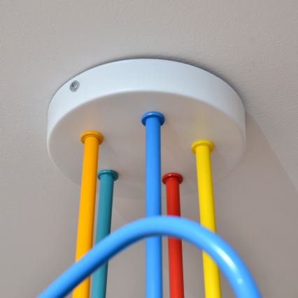 LED Lasten pinta-asennettava kattovalaisin OXFORD 5xE27/15W/230V