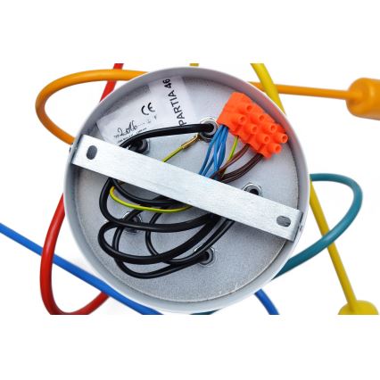 LED Lasten pinta-asennettava kattovalaisin OXFORD 5xE27/15W/230V