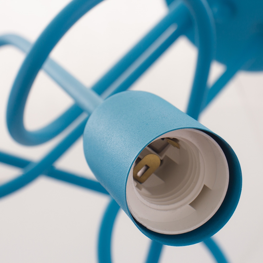 LED lasten pinta-asennettava kattokruunu OXFORD 3xE27/15W/230V sininen