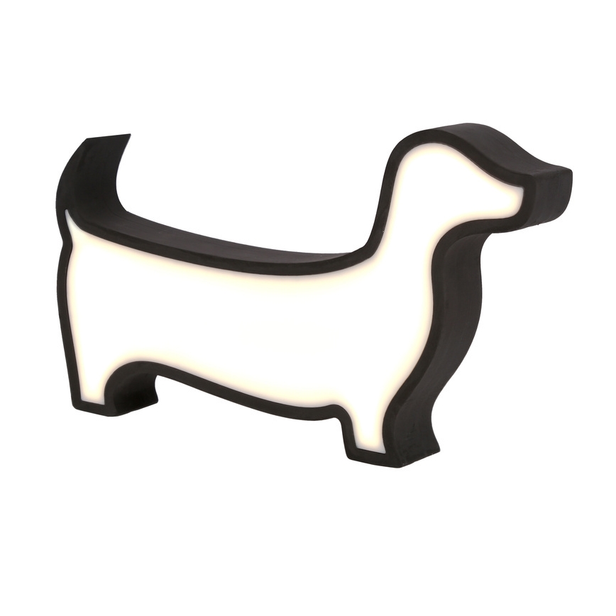 LED lasten pöytälamppu DOG LED/12W/230V musta