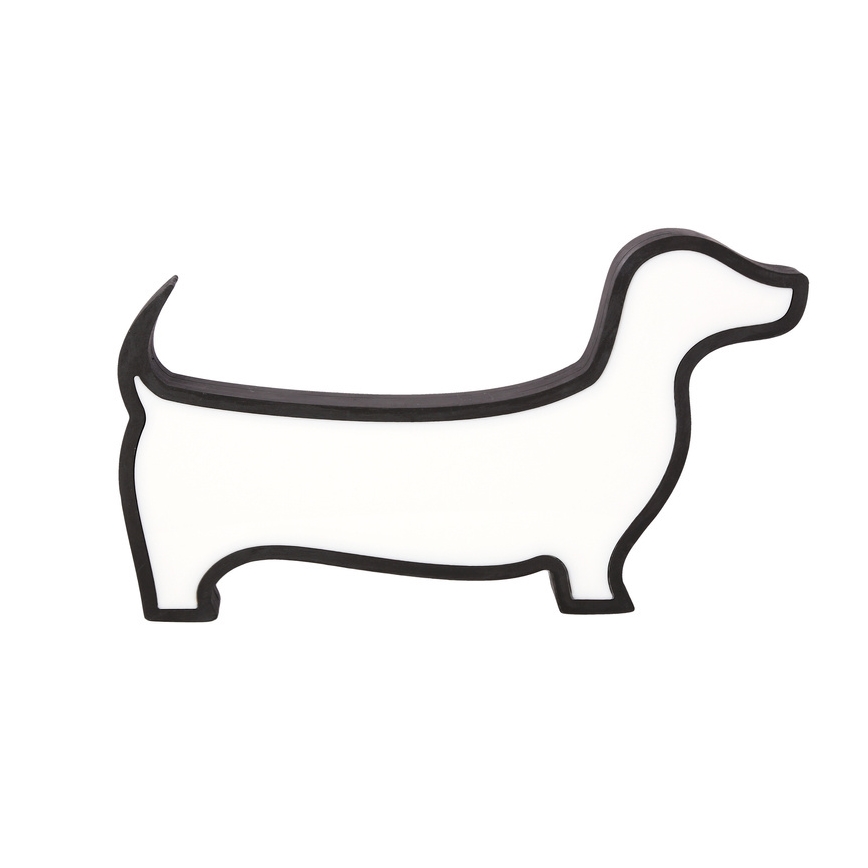 LED lasten pöytälamppu DOG LED/12W/230V musta