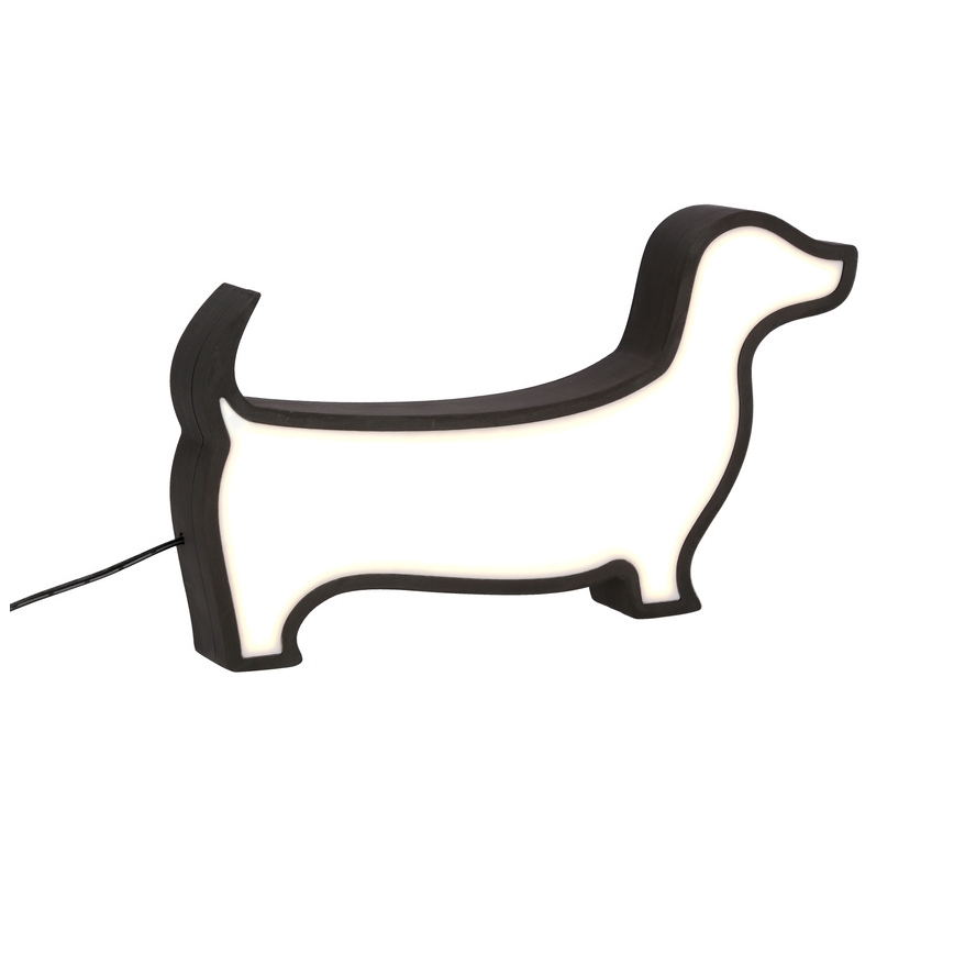 LED lasten pöytälamppu DOG LED/12W/230V musta