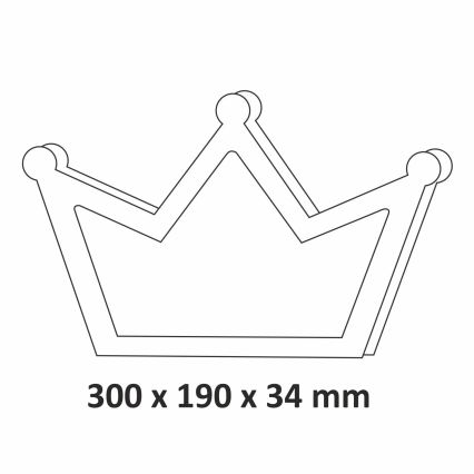 LED Lasten seinävalaisin LED/2xAA vaaleanpunainen kruunu