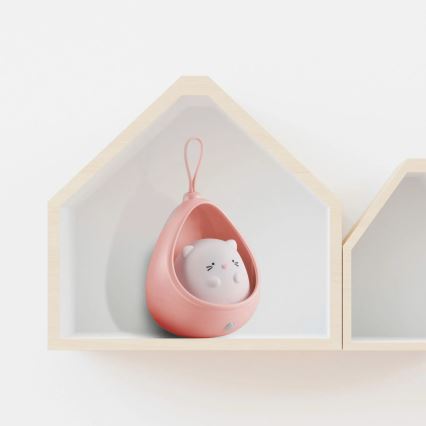 LED Lasten suuntaus kevyt anturilla KITTY LED/0,5W/5V USB 1200 mAh vaaleanpunainen