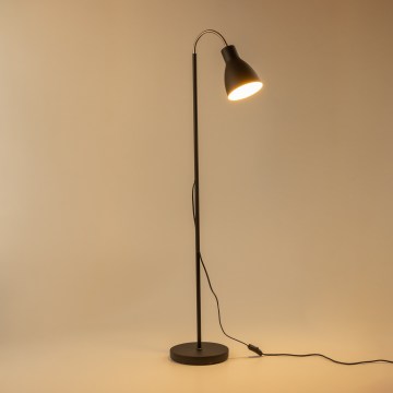 LED-lattiavalaisin 1xE27/7W/230V musta