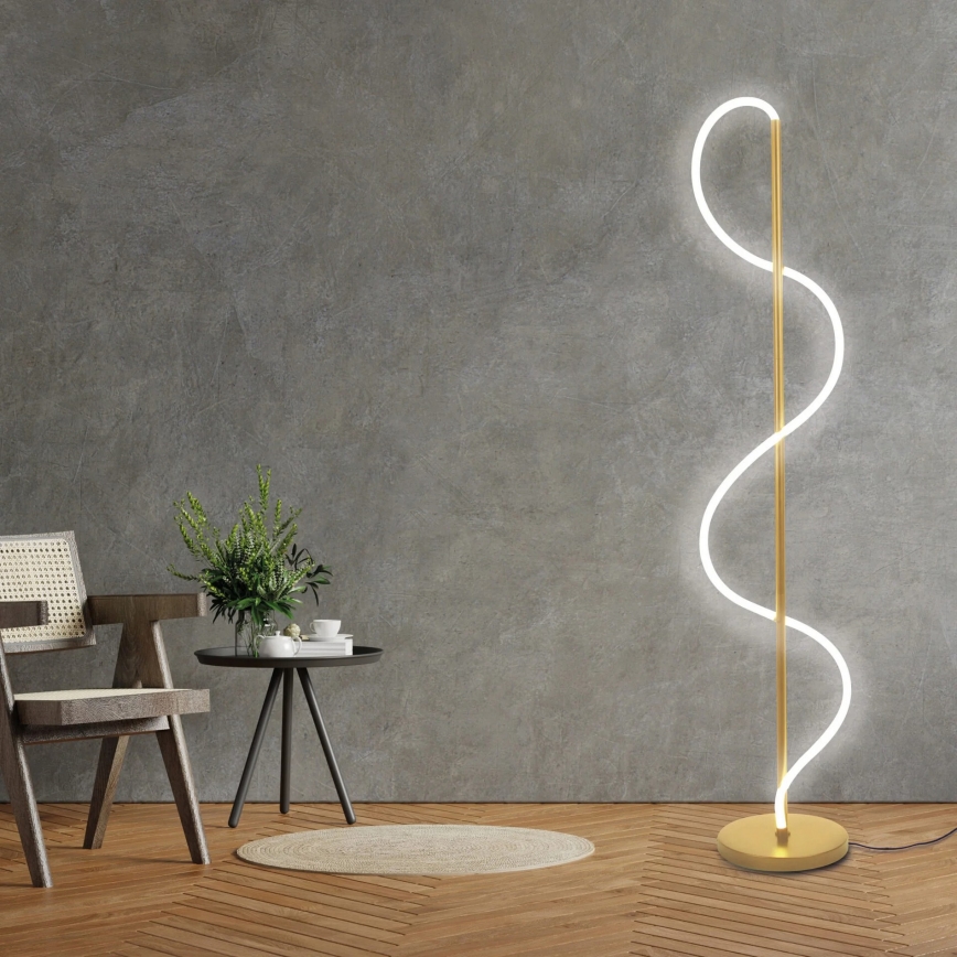LED lattiavalaisin EMMA LED/24W/230V kultainen