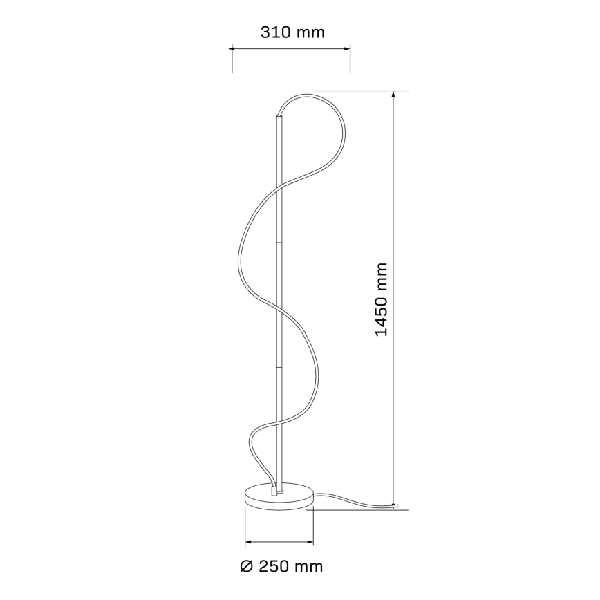 LED lattiavalaisin EMMA LED/24W/230V kultainen
