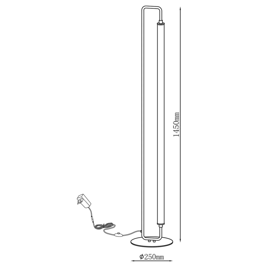 LED-lattiavalaisin FELICJA LED/24W/230V 4000K musta