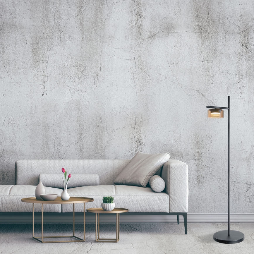 LED-lattiavalaisin OFELIA 1xGX53/6W/230V musta/beige