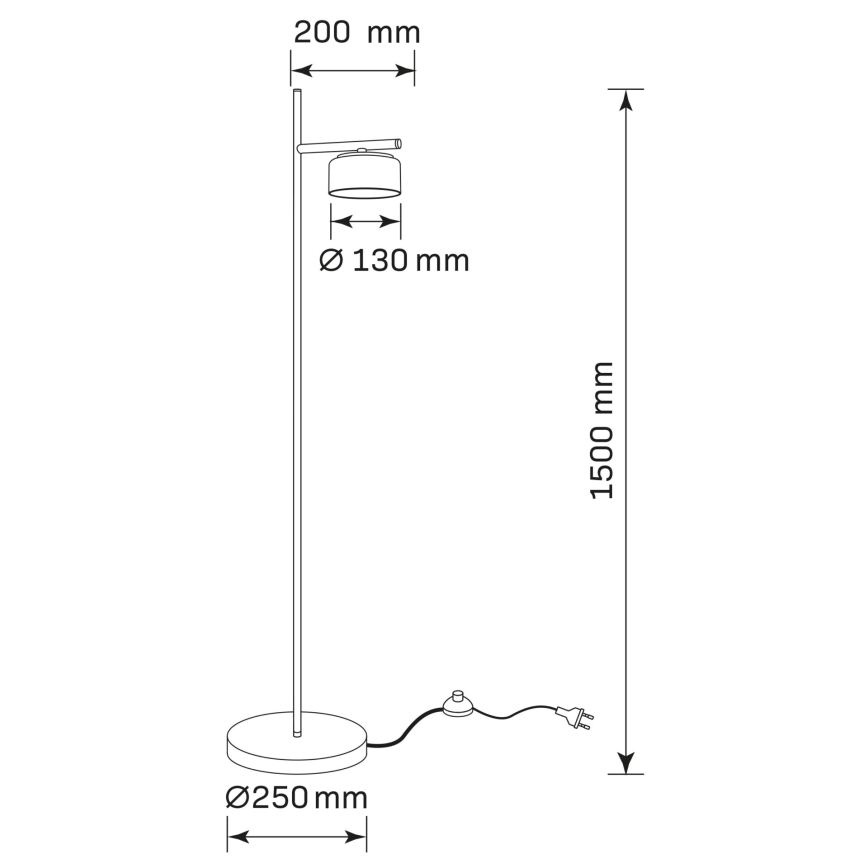 LED-lattiavalaisin OFELIA 1xGX53/6W/230V musta/beige