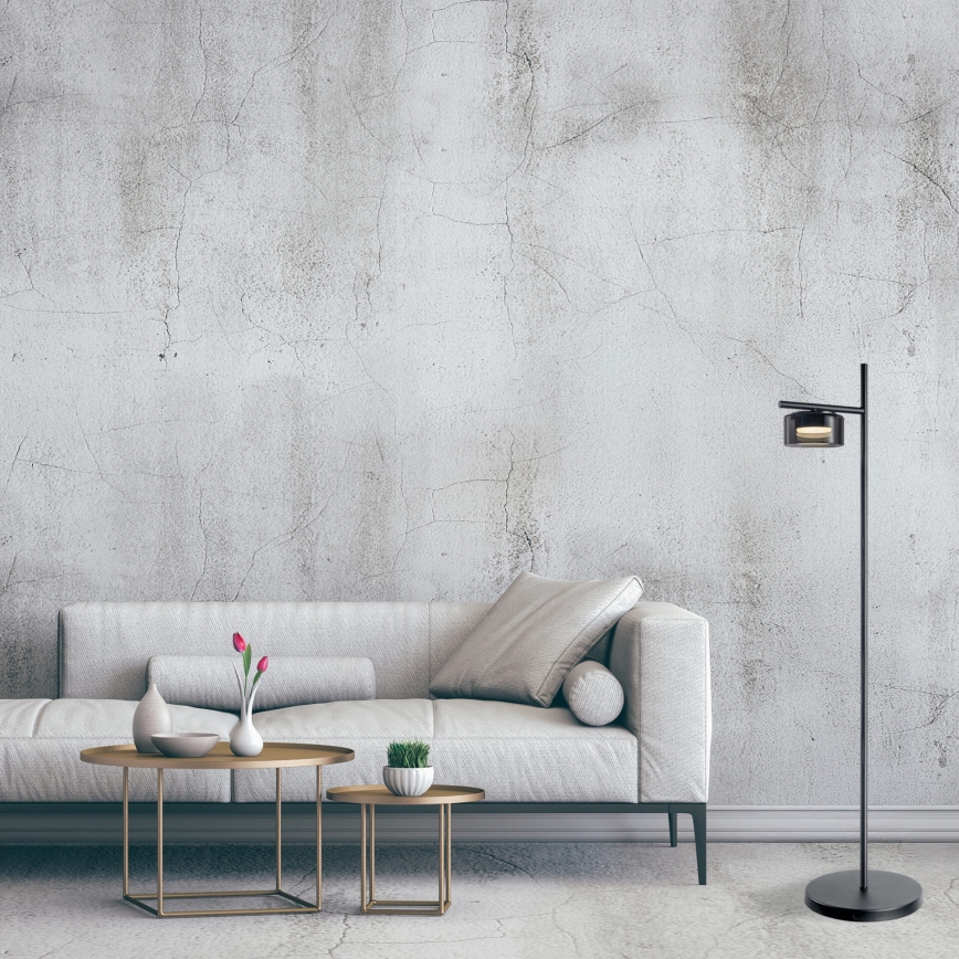 LED-lattiavalaisin OFELIA 1xGX53/6W/230V musta/savunharmaa