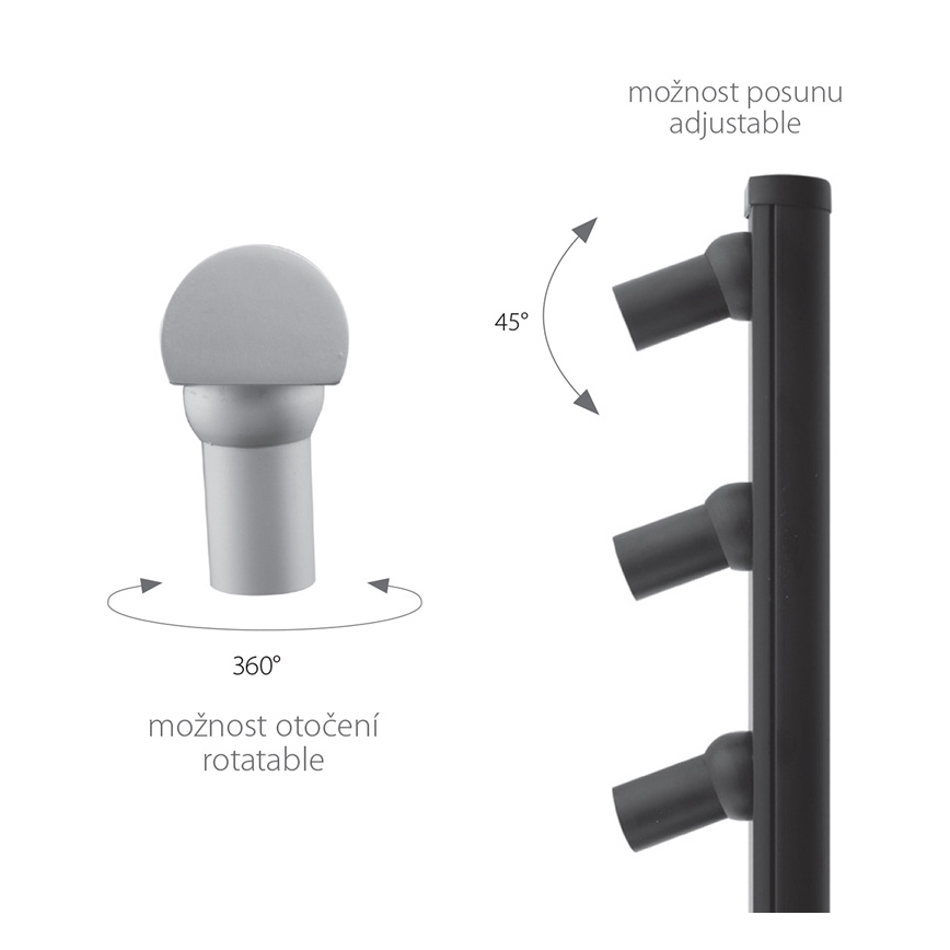 LED-lattiavalaisin PICCO 3xLED/5,4W/500mA